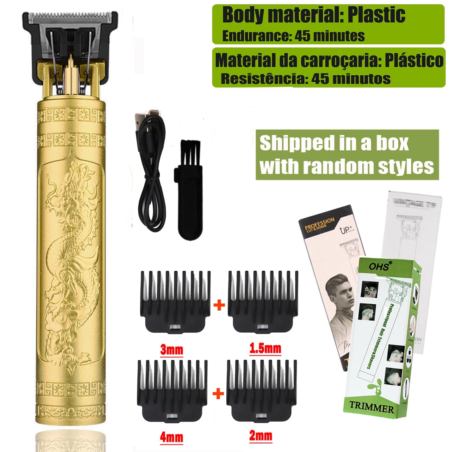Rechargeable Vintage T9 Cordless Hair Cutting Machine Electric Shaver for Man Hair Clipper Barber Trimmer Beard Razors